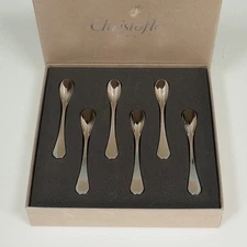 Set 6 Christofle Paris Demitasse Spoons Espresso Coffee Service Drink Stirrers