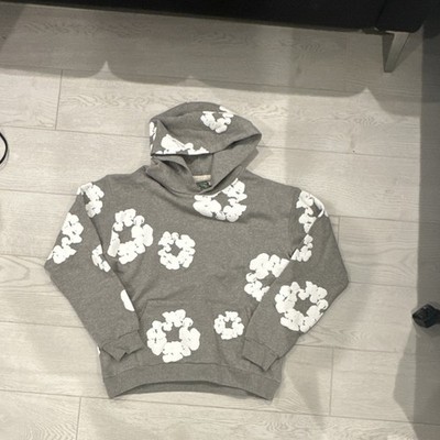 DENIM TEARS Gray White monoCotton wreath Hoodie-SIZE L-SAME DAY