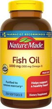 High-Potency 1000mg Omega-3 Fish Oil Softgels...
