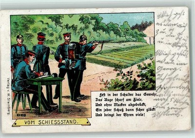 13010388 - Militaer - Vom Schiessstand , litho - Verlag Steinberg Nr. 102 AK