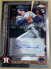 Zach Dezenzo 2025 Topps Chrome Base Auto Relic & Refractor Lot