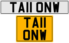TA11 ONW ONW ON W O N W INITIALS PERSONALISED PRIVATE CHERISHED CAR PLATE