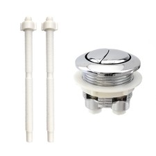 38 mm Thread Diameter Toilet Tank Button Replacement Dual Round Head Flush Pu...