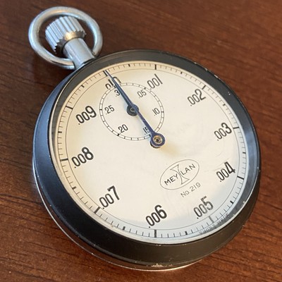 Meylan Vintage Mechanical Stopwatch No. 219 Swiss Made 7 Jewel