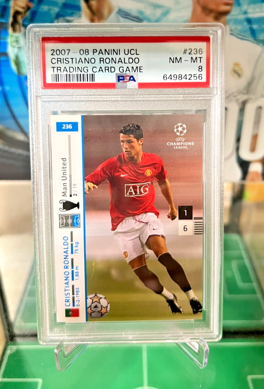 2007-08 Panini UEFA Champions League TCG #236 Cristiano Ronaldo PSA 8