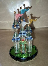 Exquisite Hand-Blown Borosilicate Crystal Castle Figurine -Kevin Prochaska Style