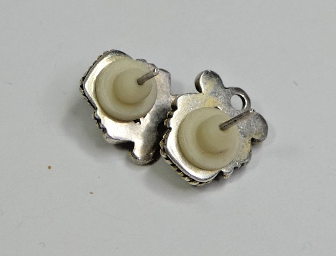 Rectangular Amethyst Sterling Silver Stud Earring… - image 6