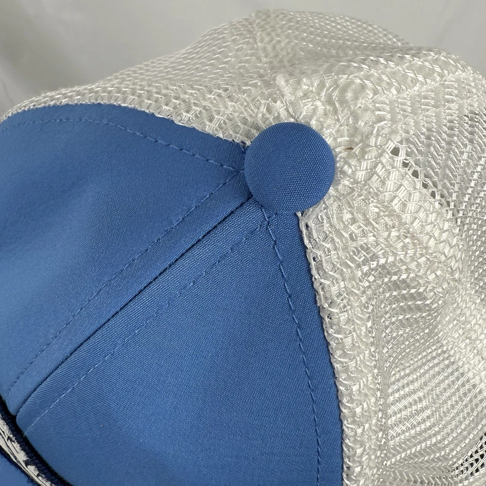 Gorra de pesca Salt Life para hombre ajustada malla flexible espalda azul blanco gorra trasera a presión Foto 4 de 4