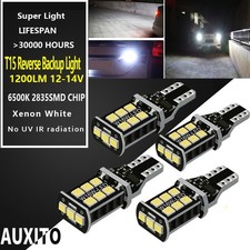 4pcs T15 W16w 15-smd 2835 Led 921 912 White Backup Car Reverse Back Light Bulbs 4pcs T15 W16w 15-smd 2835 Led 921 912 White Backup Car Reverse Back Light Bulbs
