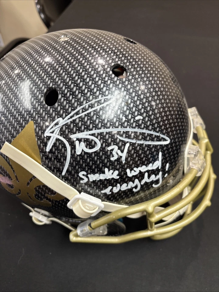 Ricky Williams Signed Saints Full-Size Authentic "Smoke Weed Everyday!" JSA Cert - Image 2 of 4
