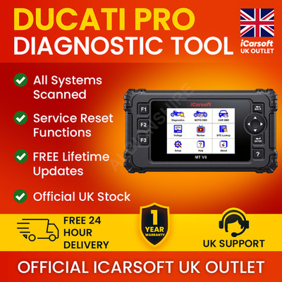 iCarsoft MT V6 Ducati OBD2 Diagnosegerät Motorrad Scanner Steuergerät Fehlercode