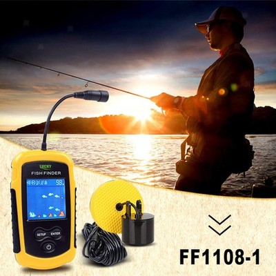Fischfinder Alarm / 328ft Tragbarer Fischen Sonar Sensor LCD Tiefenfinder