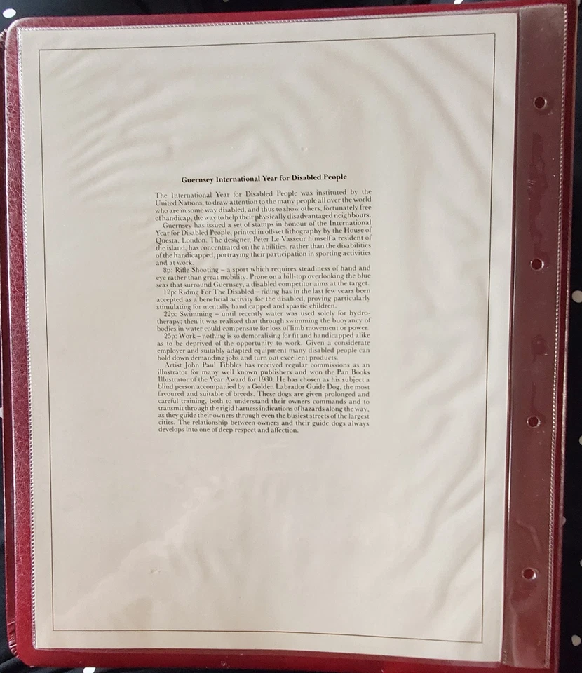 International Year for Disabled People - First Day Of Issue - 8500/9500 - Image 2 of 2