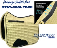 Horse Aria Suede Dressage Saddle Pad – Stay-Cool Tech & Easy Care EQUINEWAVE