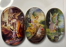 3 VINTAGE GUARDIAN ANGEL PLATES BRADFORD EXCHANGE BRADEX 1995 1996 VON ANNABURG