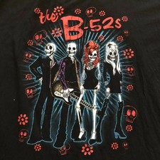Vintage The B-52's Skull Day of the Dead Cotton Black All Size Shirt