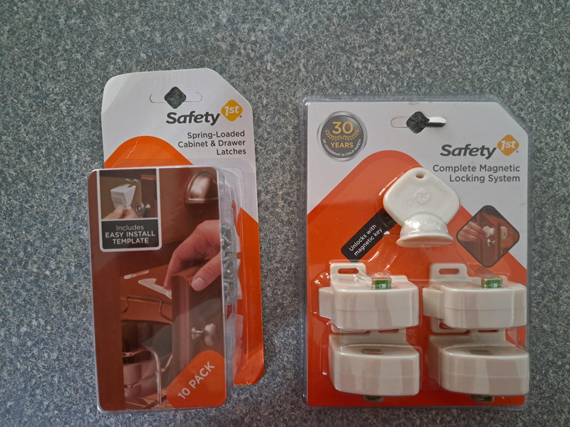 Safety 1st  Complete Magnetic Locking System AND Spring-Loaded Cabinet Latches