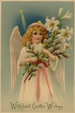 HAPPY EASTER Vintage Postcard Reproduction 6'' by 4'' Heavy Card Stock