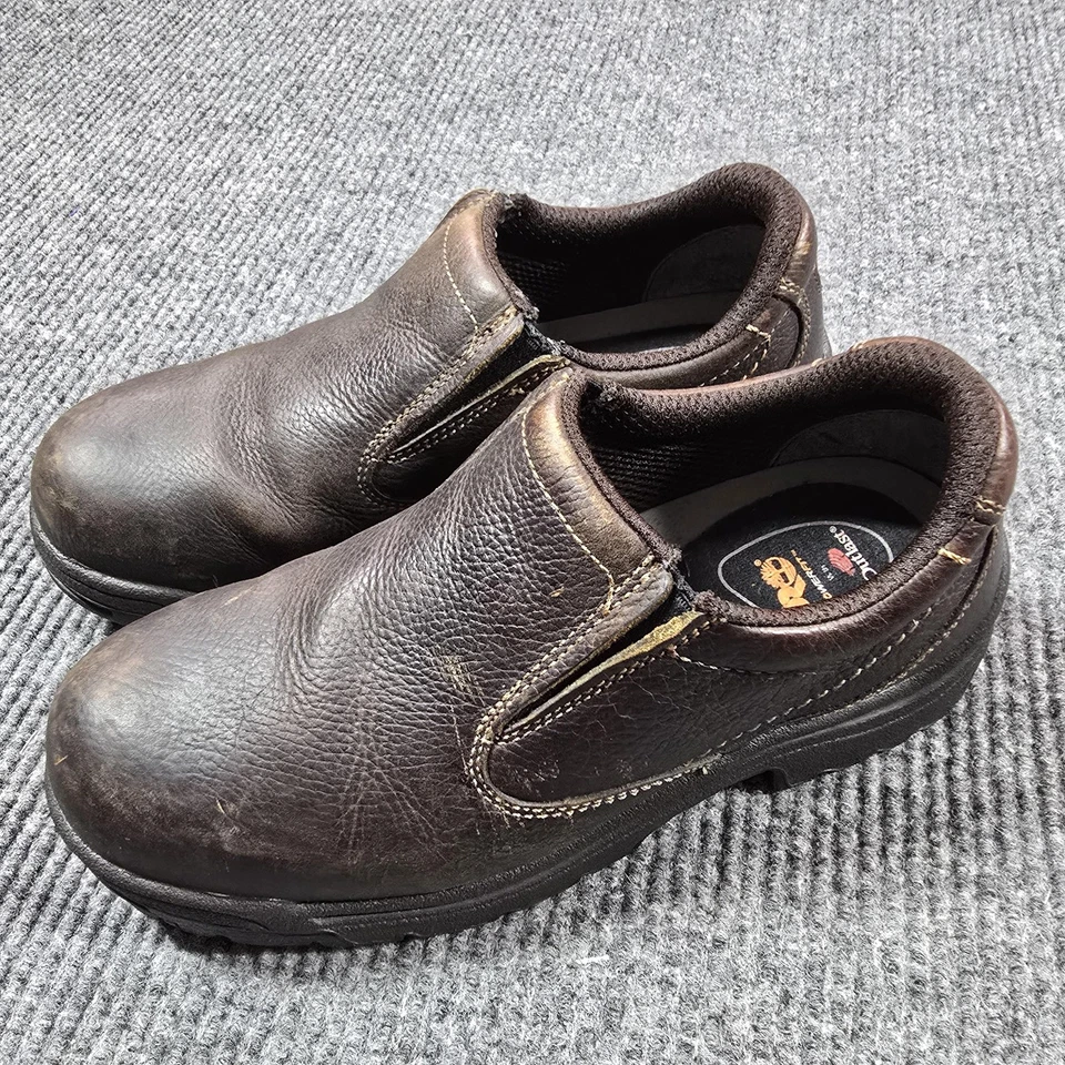 Timberland PRO Titan Zapatos de Puntera de Seguridad para Hombres Talla 9 Marrón Sin Cordones Trabajo 53534 Foto 4 de 4