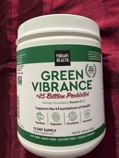 Green Vibrance Vibrant Health Powder 25billion probiotics 15 day supply Exp 5/28