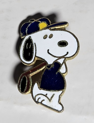 Vintage Snoopy Golfkleidung Anstecknadel United Feature Sammlerstücke Display