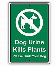 Safety Danger Dog Urine Kills Plants Tin Metal Signs Home D cor 8x12