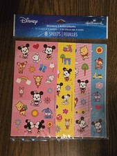 NIP DISNEY MICKEY AND CHARACTERS VARIETY STICKERS 8 SHEETS