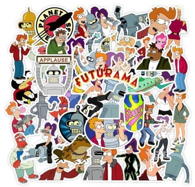 50 tlg Stickerset Futurama Comic Fry Leela Neu New York