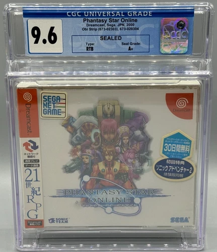 Phantasy Star Online Sega Dreamcast JP Version Sealed New CGC 9.6 A+ Graded