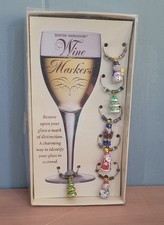 Adorable Boston Warehouse Christmas Wine Charms - New/Open Box