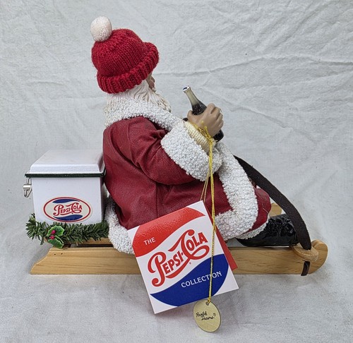 Possible Dreams 1995 Pepsi Santa Clothtique Jolly Traveler #3606 Music Box Works - Picture 5 of 9