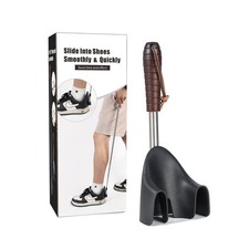 Long Handle Shoe Horn 15 - Heavy Duty Metal Tool for Seniors and Kids