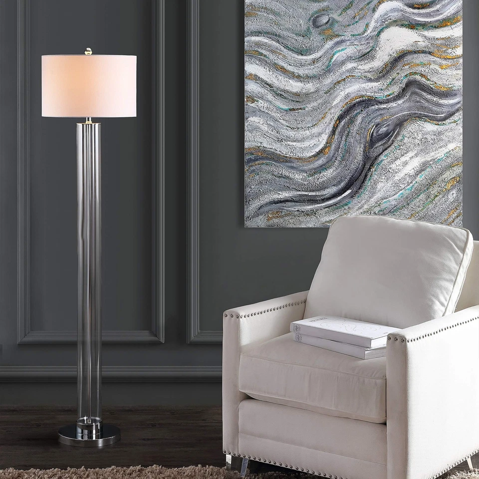 Lámpara de pie transparente Lighting Collection Lovato 64" Foto 2 de 4