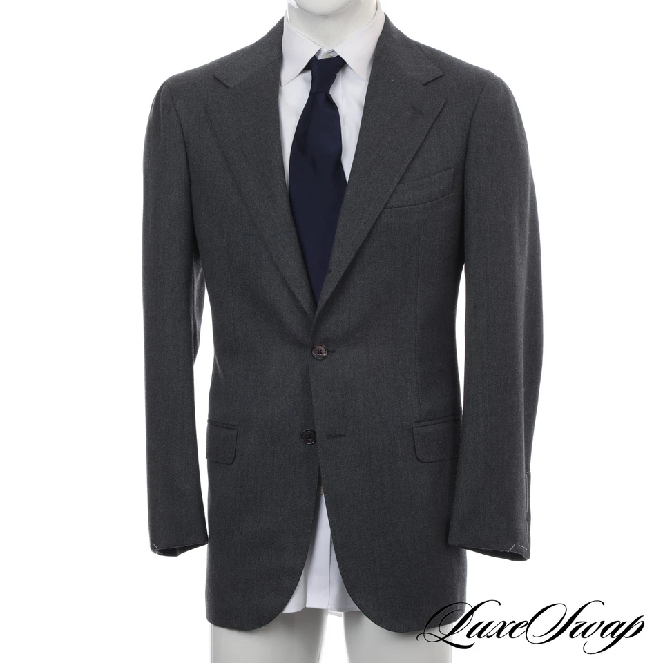 NWOT NMWA X Sartoria Carrara Italy Dugdale Wool Charcoal Winter Twill Jacket 52 - Image 2 of 4