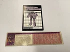Vtg Transformers G1 Shockwave INSTRUCTIONS & TECH SPEC Lot