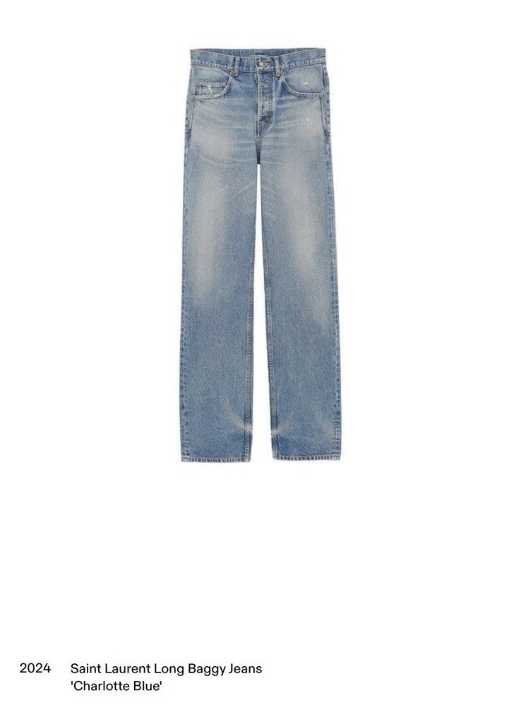 Jeans lunghi larghi Saint Laurent *blu Charlotte*