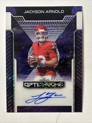 2025 Leaf Optichrome - Autographs Jackson Arnold #BA-JA1 Purple Shimmer /5
