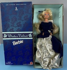 Vintage Avon Exclusive Special Edition Winter Velvet Barbie Doll 1995 Mattel NIB