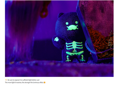 Kakao Friends Meow Meow Special Luminous Skull Keychain Doll