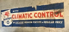 1940s / 1950s Vintage Mobil Gas Cloth Banner INV-JDJ81