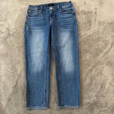 Quince Luna Slim Boyfriend Jeans Women's size 30 Atlantic Blue Stretch