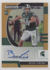 2020 Panini Prizm Draft Picks Rookies Neon Orange 76/149 Brian Lewerke Auto zm0