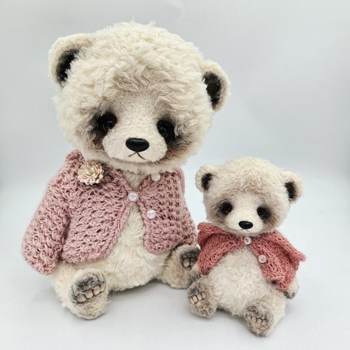 X2 Olga Schlegel OOAK Crochet Artist Teddy Bears