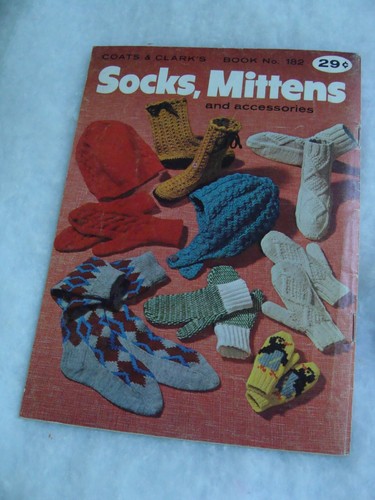 VTG 1967 Socks, Mittens and Accessories Coats & Clark Knit Crochet #182, 35p - Picture 2 of 6