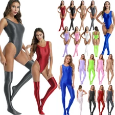 Women's Sleeveless Full Body Bodysuit Bodystocking Leotard Sports Yoga Jumpsuit