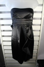 My Michelle Juniors Sz 3 Black Short Strapless Satin Formal Prom Dress