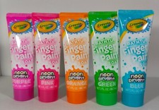 Crayola Bathtub Finger Paint Soap Neon Bright 3FL. Oz each 5 tubes