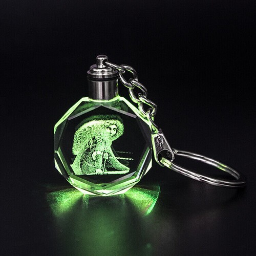 KRISTALL LED SCHLÜSSELRING TINKERBELL HARRY POTTER EINHORN Fee Meerjungfrau UND SUPERHELD - Bild 27 von 80