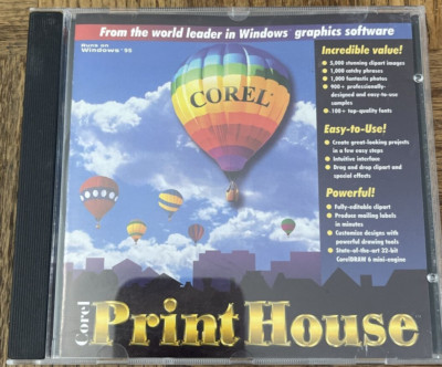 Corel Print House PC CD Rom Software-SHIPS N 24 HOURS