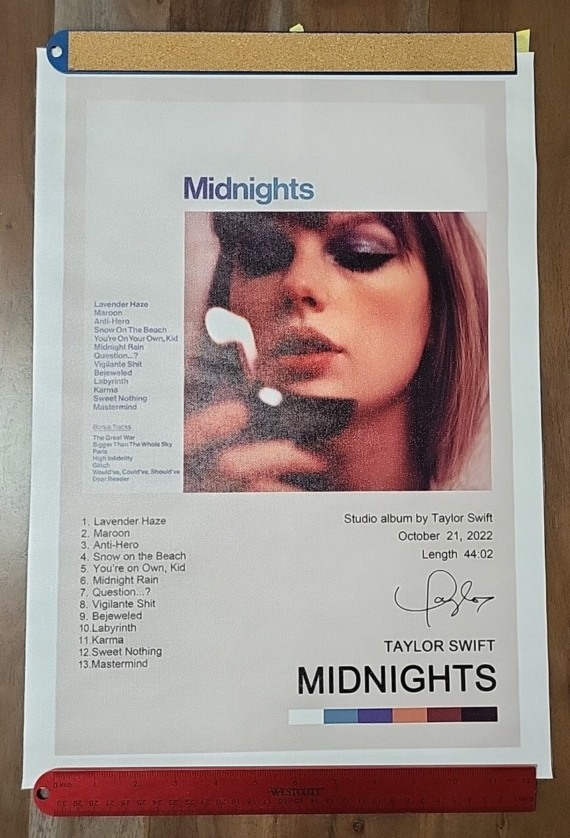 Taylor Swift Midnights サインアートカード入り Taylor Swift Midnights サインアートカード入り Midnights by